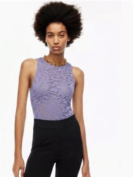 Babaton Tops - Aritzia Ten by Babaton Reel Purple Halter Lace Bodysuit Size M